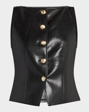 Camen Vegan Leather Vest