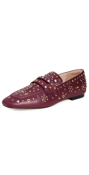 FARM Rio Studded Loafers Merlot 9