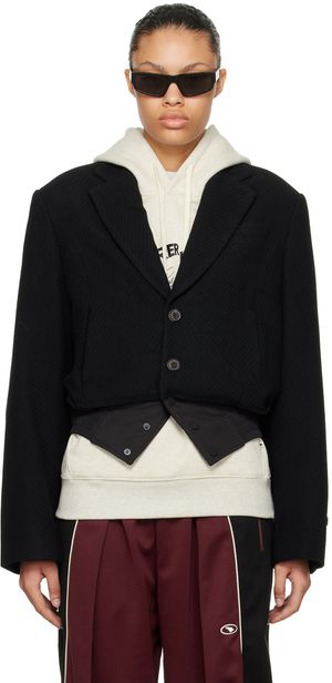 ADER error Black Paneled Blazer