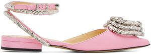 MACH & MACH Pink Triple Heart Patent 15 Slippers
