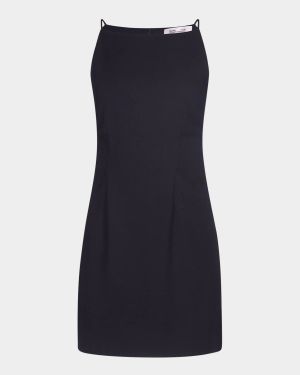 Spencer Sleeveless Bateau-Neck Mini Dress