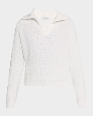 Johnny Collar Cotton English Ribbed Sweater