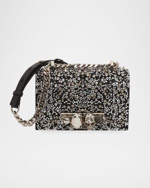 Jeweled Mini Crystal Satchel Bag