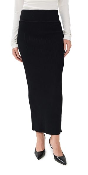 WARDROBE. NYC Matte Column Skirt Black L