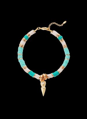 Hipanema - Bracelet avec perles et breloque réglable - Taille Unique - Bleu