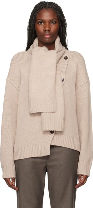 The Garment Cardigan Canada beige à écharpe