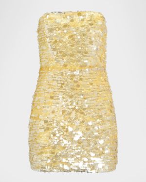 Nolia Strapless Sequined Mini Dress