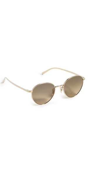 Oliver Peoples Eyewear Rhydian Round Sunglasses Gold One Size