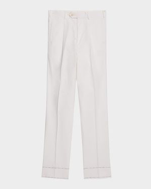 Men's Single-Pleated Chino Pants