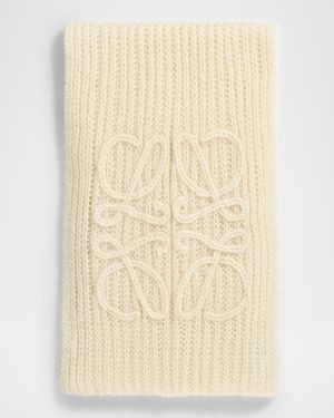 Anagram Crochet Mohair-Blend Scarf