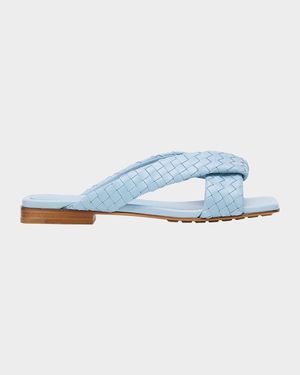 Riva Intrecciato Flat Mule Sandals