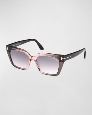 Winona Transparent Two-Tone Acetate Cat-Eye Sunglasses