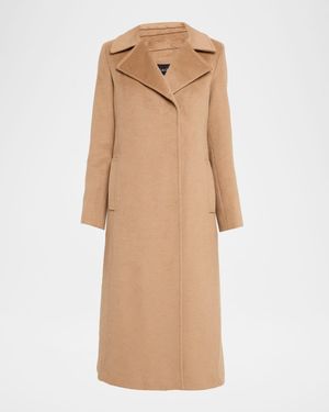 Pure Baby Camel Hair Asymmetrical Long Coat