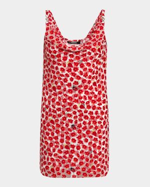Strawberry Garden Devore Jersey Mini Dress