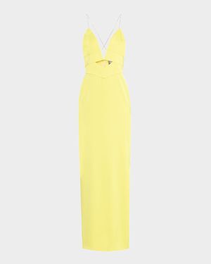 Giselle Cutout Satin Column Gown