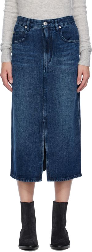 Isabel Marant Etoile Blue Tilauria Denim Midi Skirt