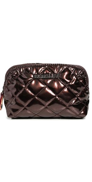 MZ Wallace Mini Double Zip Cosmetic Case Bordeaux Lacquer One Size