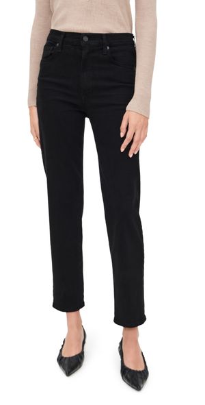 Citizens of Humanity Caia High Rise Straight Jeans Plush Black 28