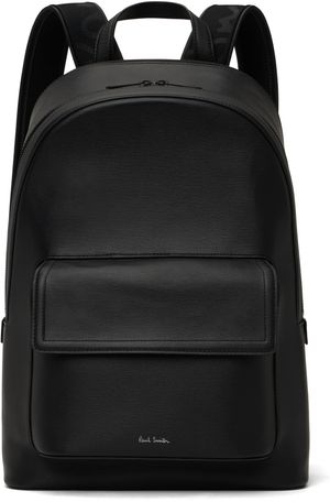 Paul Smith Sac à dos noir en cuir grainé texturé