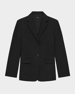 Traceable Wool Slim Single-Breasted Blazer