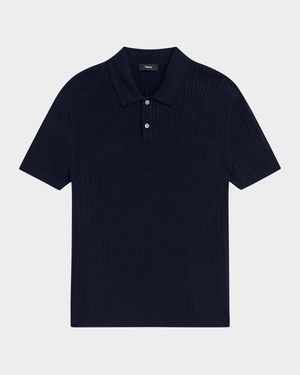 Men's Cable-Knit Polo Sweater