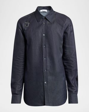 Men's T-Bar Harness Denim Shirt