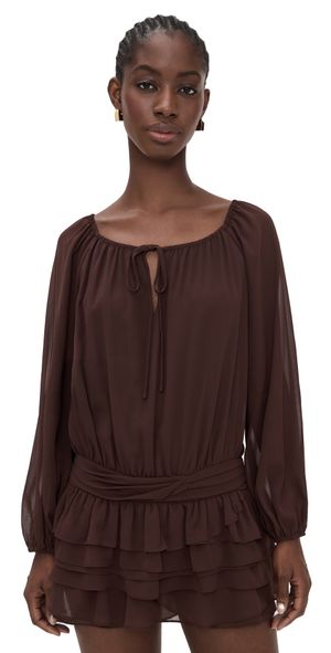 Amanda Uprichard Dallas Skort Romper Cocoa XS