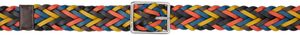 Paul Smith Brown Reversible Plaited Leather Belt
