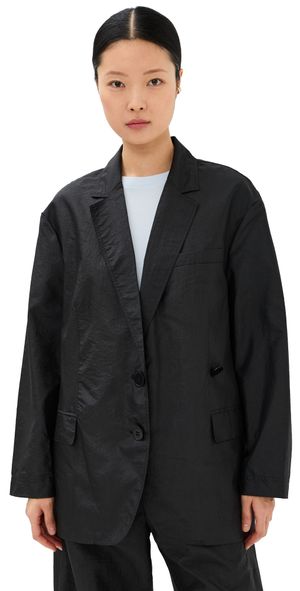 Tibi Crispy Nylon Liam Blazer Black L