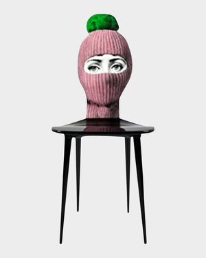 Chair Lux Gstaad Pink/Green Pompom