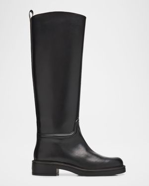 Celia Leather Knee-High Riding Boots