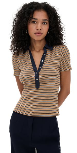 Veronica Beard Jean Kearney Tee Brown Multi S