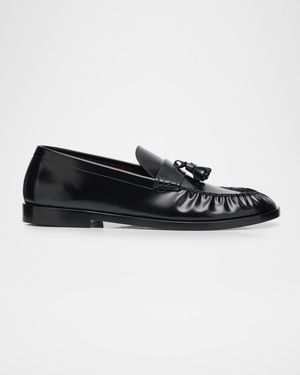 Men's Box Leather Tassel Loafers