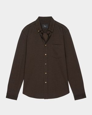 Men's Tech Pique Button-Front Shirt