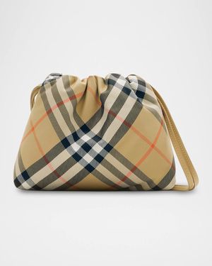 Girl's Check-Print Crossbody Pouch