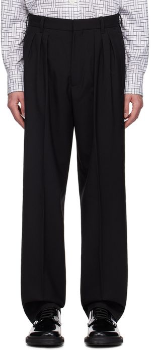 Kenzo Pantalon ajusté noir à plis