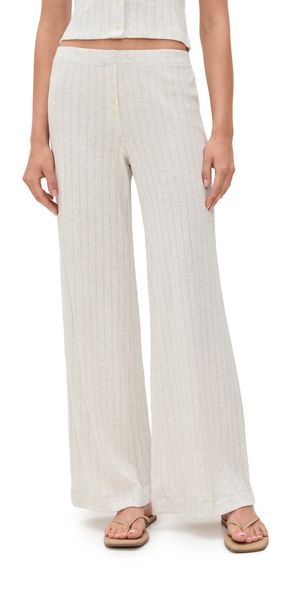 Leset Pointelle Boxer Pants Cloud Melange XS