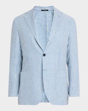 Men's Houndstooth Single-Breasted Sport Coat