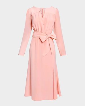 Tessa Silk Fit-and-Flare Dress