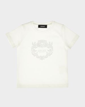 Girl's T-Shirt W/ Embellished Logo Crest, Size 2-5