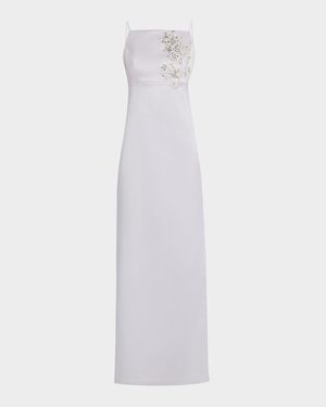 Pryce Embellished Mikado Column Gown