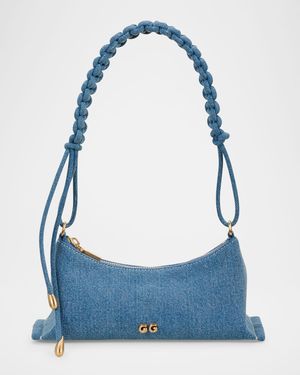 Osa Braided Denim Shoulder Bag
