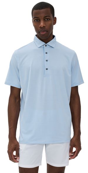 Greyson Saranac Striped Polo Wolf Blue/Arctic XL