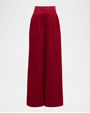 Kennedy Pleated Satin Trousers