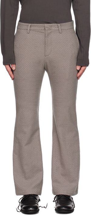 ATTACHMENT Gray Flared Trousers