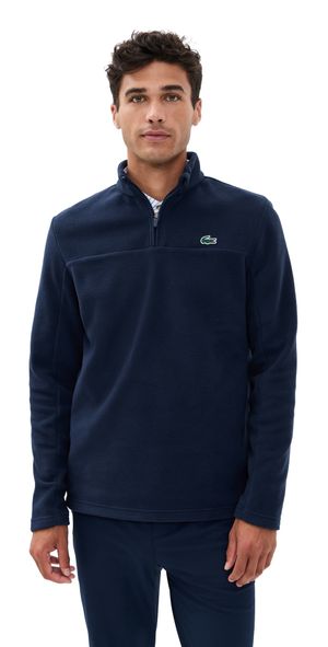 Lacoste Polar Fleece Quarter Zip Navy Blue XL
