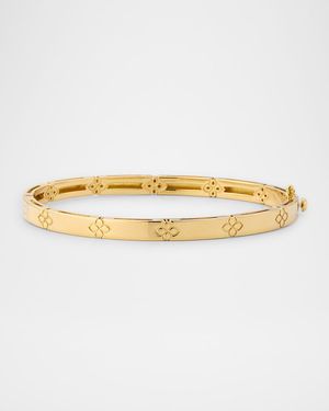 18K Yellow Gold Love in Verona Narrow Bangle Bracelet