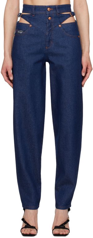 Versace Jeans Couture Jean indigo à découpes
