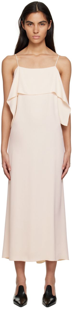 TOTEME Beige Draped Cami Maxi Dress
