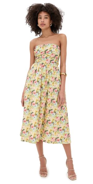 En Saison Cairo Midi Dress Pink Yellow Multi XS